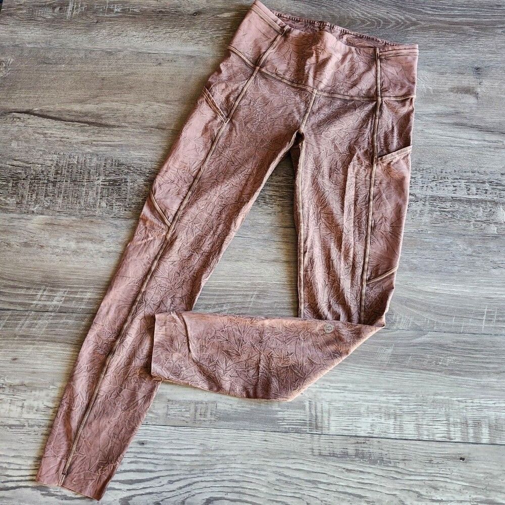 (6) Lululemon Fast and Free Tight II 25" Ice Dye *Non-Reflective